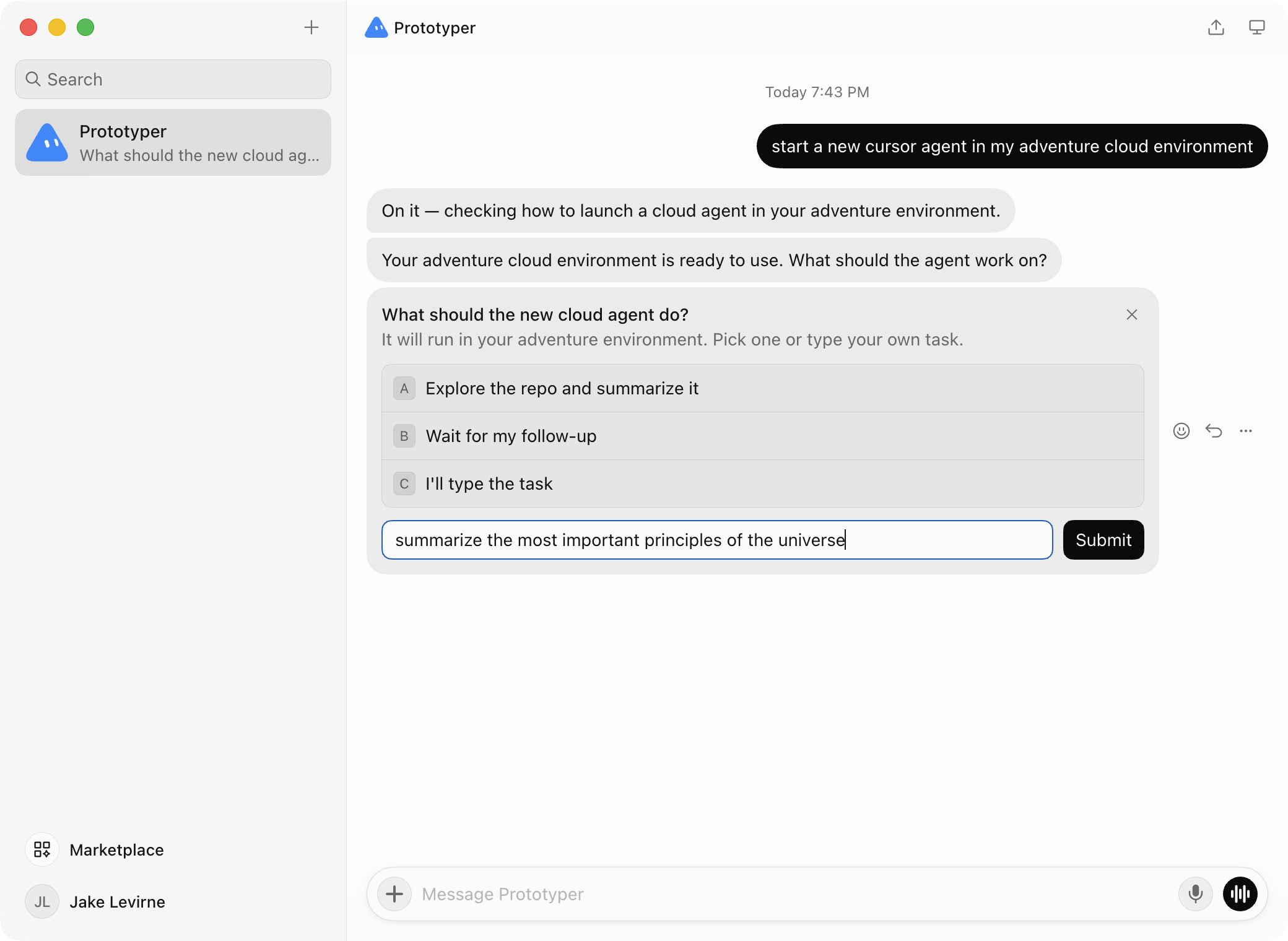Grok Bot starting a new Cursor cloud agent in an existing cloud environment