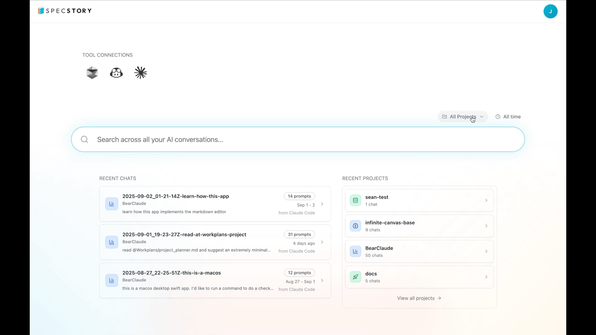 SpecStory Cloud demonstration