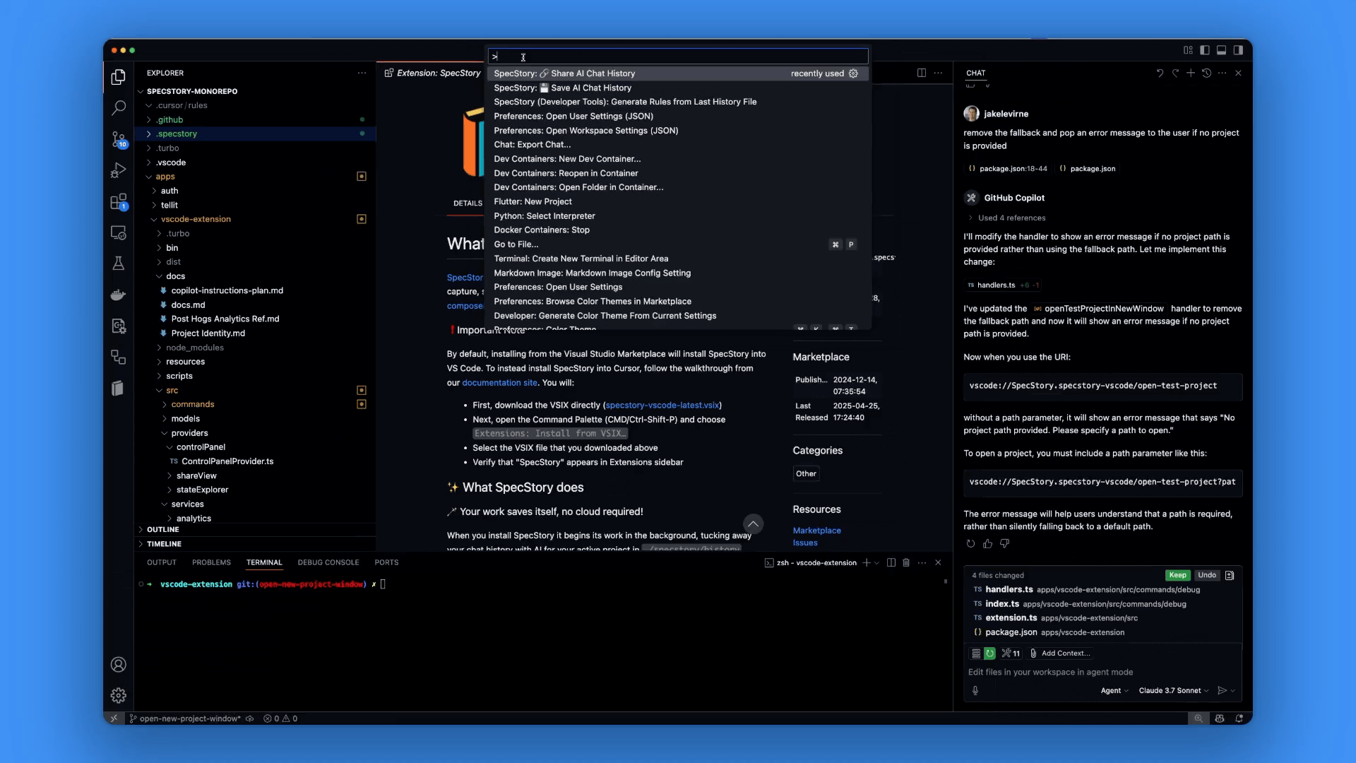 Share your chat history